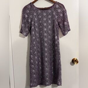 Alice + Olivia Lavender Circular Design Midi Dress